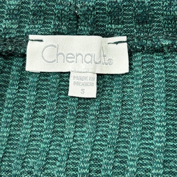 Chenault Womens Ribbed Knit Emerald Green Long Sleeve Top S - Picture 9 of 10